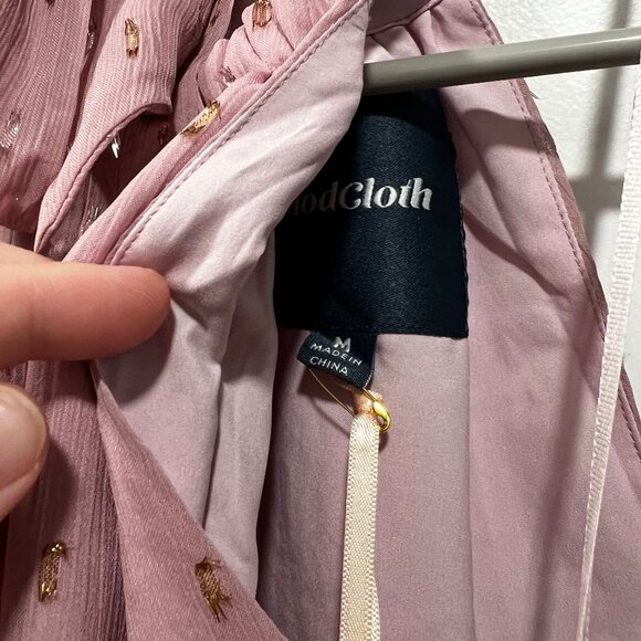 Modcloth Illuminated Elegance Chiffon Maxi Dress Size Medium - Picture 5 of 7